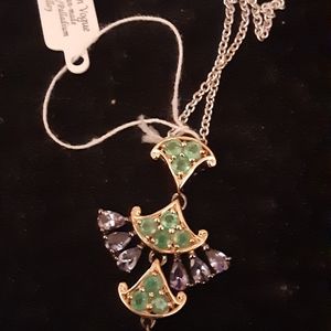 COPY - Tanzanite and emerald necklace brand new